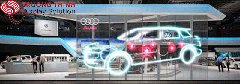 Trường Thịnh báo giá thi công lắp đặt màn hình led trong suốt 300 inch trong nhà TCO P15-31 cho MAZDA Bình Tân