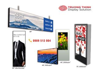 Màn hình quảng cáo ngoài trời AHA 75 inch hỗ trợ chuẩn không thấm nước IP66